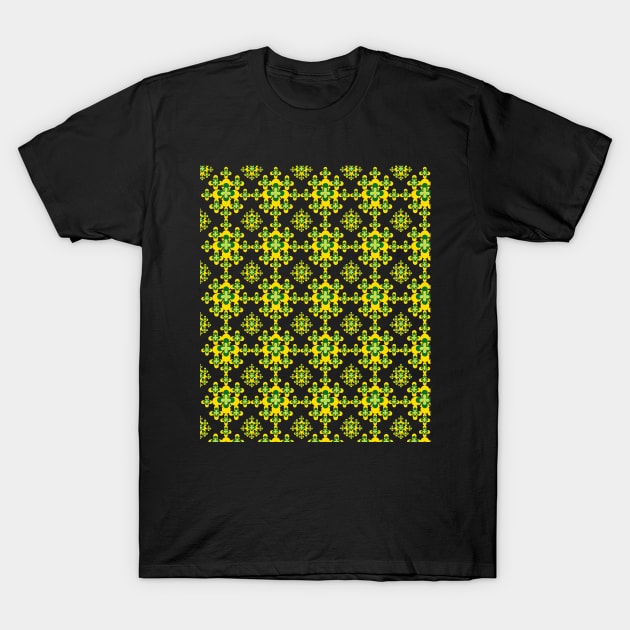 Yellow and green floral seamless pattern T-Shirt by Ezzkouch